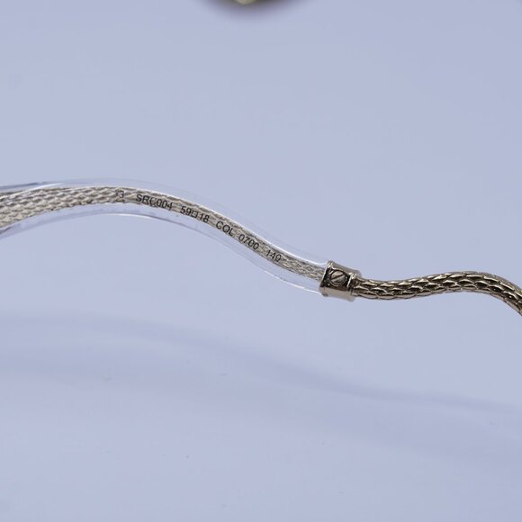 Roberto Cavalli SRC004M 0700 Sunglasses Shiny Black/Gold Round Frame - Picture 6 of 10